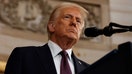 President Donald Trump delivers his inaugural address after being sworn in as the 47th president of the United States on Jan. 20 in Washington, D.C. 