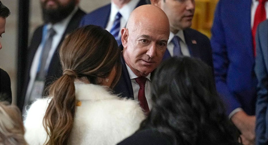 US businessman Jeff Bezos attends the inauguration ceremony where Donald Trump will sworn in as the 47th US President in the US Capitol Rotunda in Washington, DC, on January 20, 2025.Julia Demaree Nikhinson / POOL / AFP via Getty Images