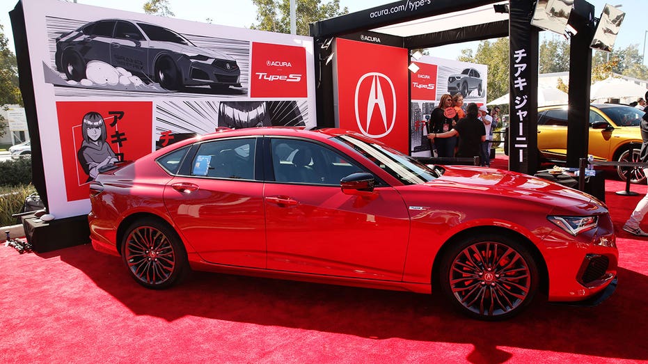 LOS ANGELES, CALIFORNIA - FEBRUARY 13: A view of an Acura TLX Type S at the Players Tailgate by Bullseye Event Group on February 13, 2022 in Los Angeles, California. (Photo by Jesse Grant/Getty Images for Bullseye Event Group)