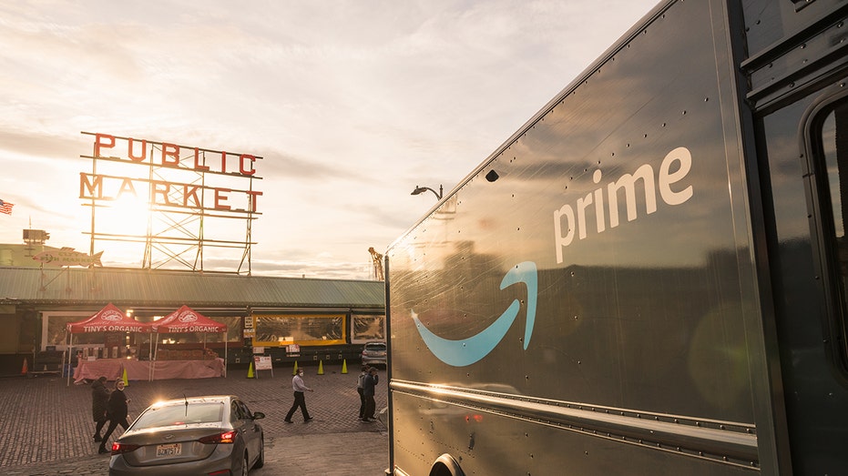 Amazon Prime truck at Pike Place Market