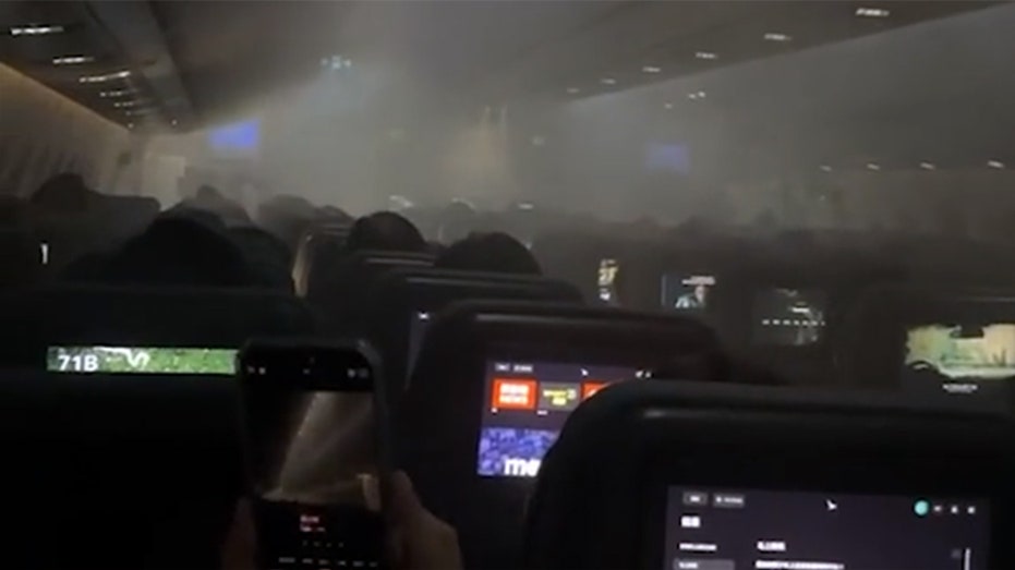 Smoke inside Cathay Pacific plane