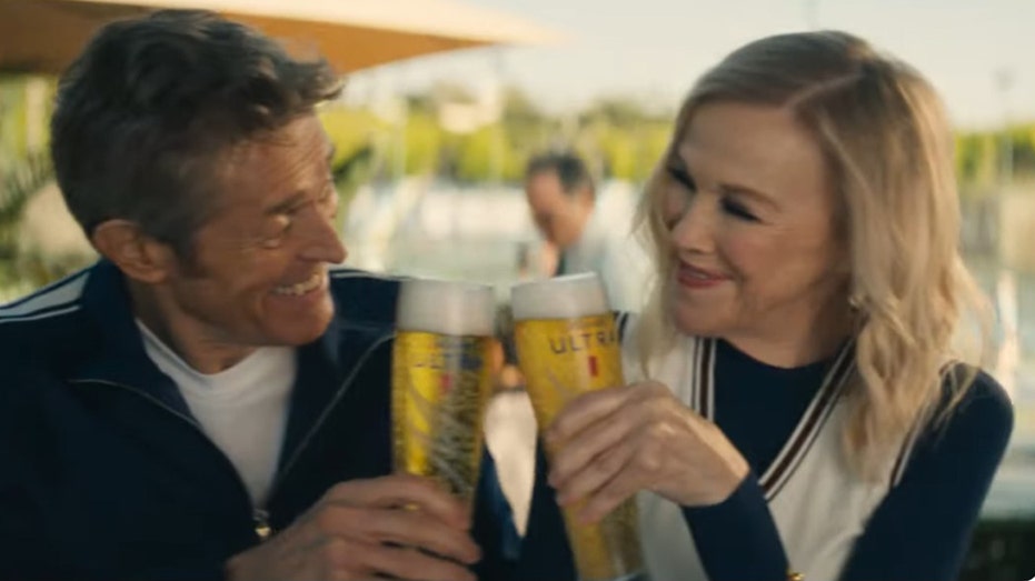 O'hara and Dafoe star side by side in the new Michelob Ultra Bowl advertising.