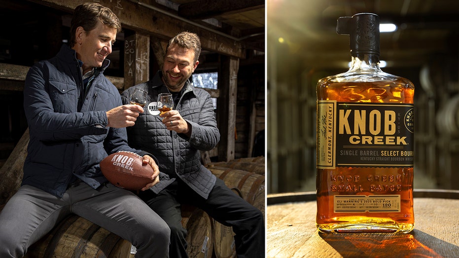 Knob Creek, Eli Manning Bold Pick Bourbon Split Image