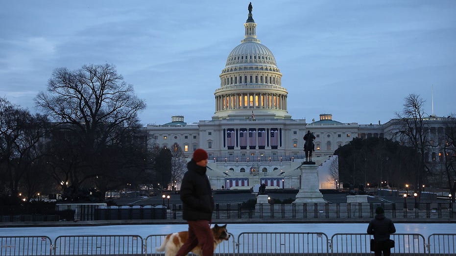 Security at the Capitol before the inauguration