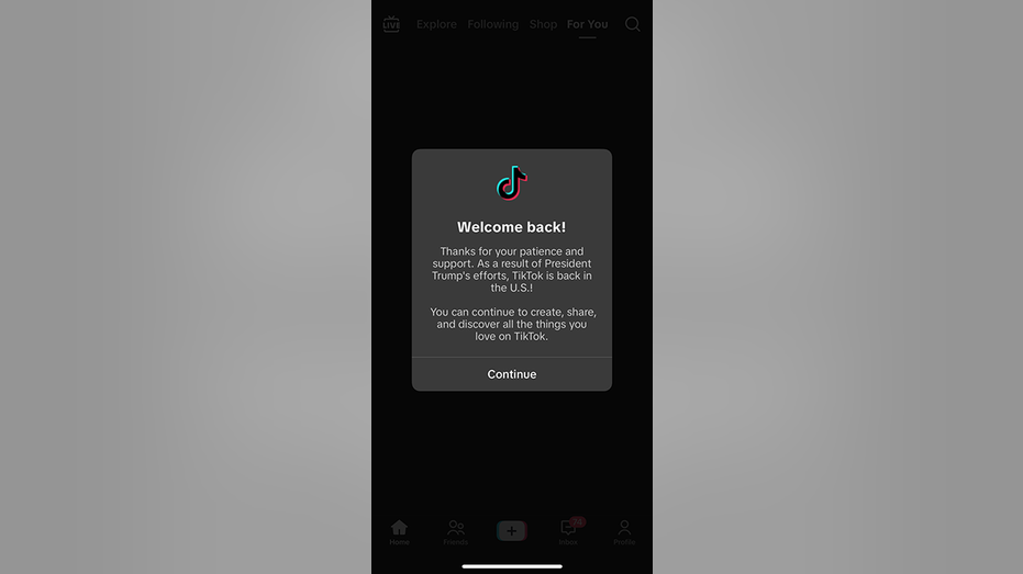 TikTok Welcome Home Message Credit: Donald Trump