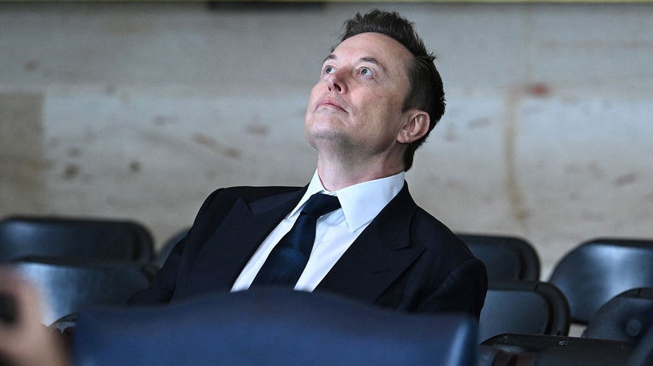 Tesla and SpaceX CEO Elon Musk takes his seat at the inauguration ceremony before Donald Trump is sworn in as the 47th US President in the US Capitol Rotunda in Washington, DC, on January 20, 2025. Saul Loeb/Pool/AFP via Getty Images