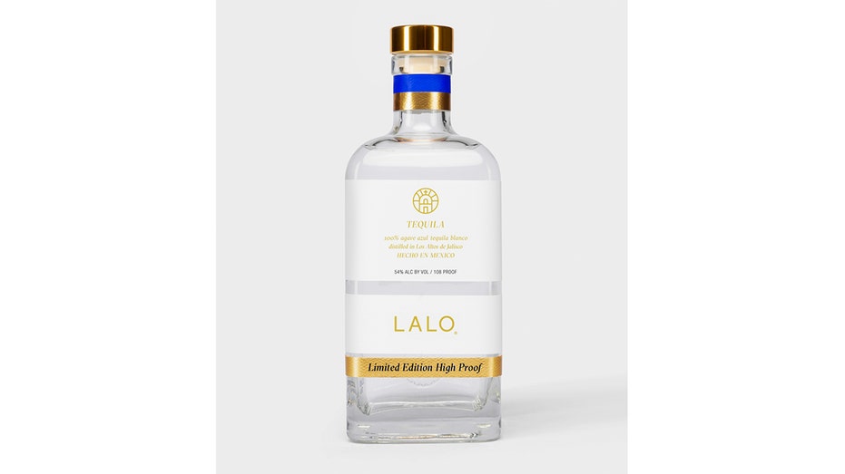 A limited edition bottle of Lalo High Proof tequila