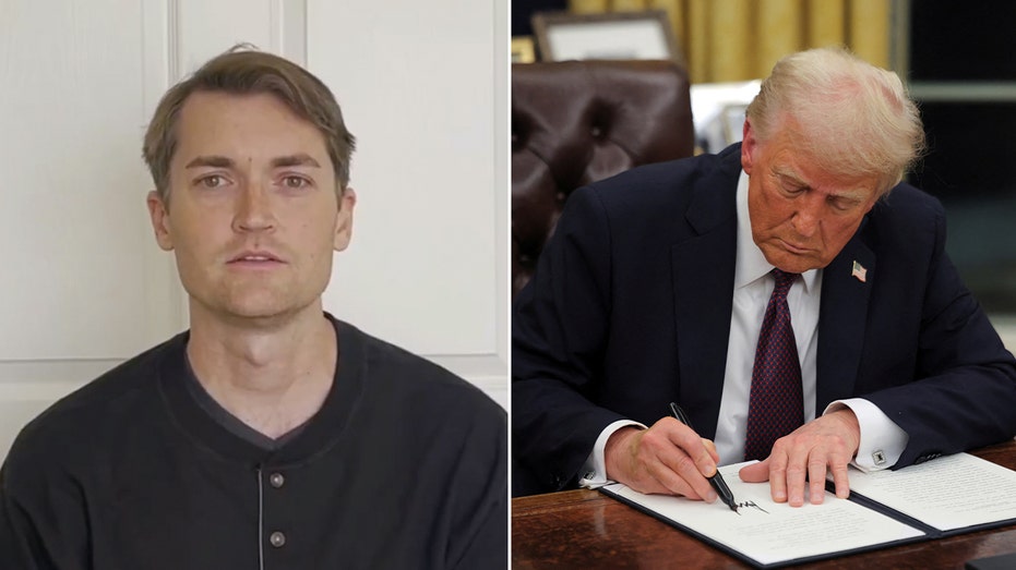 LEFT: Pardoned Silk Road founder Ross Ulbricht RIGHT: President Donald Trump