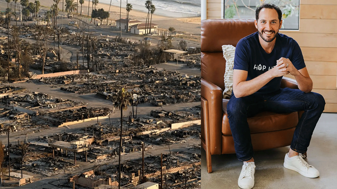 CEO of Hop Wtr Jordan Bass reduces salary to  to support victims of Los Angeles wildfires