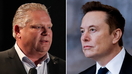 Ontario Premier Doug Ford, left, says his province has &quot;ripped up&quot; a contract with Elon Musk&apos;s Starlink over President Donald Trump&apos;s looming tariffs.