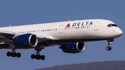 Delta Air Lines Airbus A350-900 passenger aircraft spotted flying on final approach for landing on the runway of Athens International Airport Eleftherios Venizelos at the Greek capital. - Fox Business News