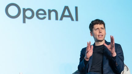 Open AI CEO Sam Altman speaks during a talk session with SoftBank Group CEO Masayoshi Son at an event titled "Transforming Business through AI" in Tokyo, Japan, on Feb. 3.