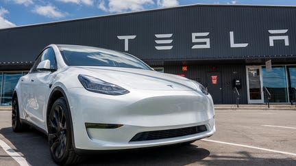 AUSTIN, TEXAS - MAY 31: A Tesla Model Y is seen on a Tesla car lot on May 31, 2023 in Austin, Texas. Tesla's Model Y has become the world's best selling car in the first quarter of 2023. (Photo by Brandon Bell/Getty Images)
