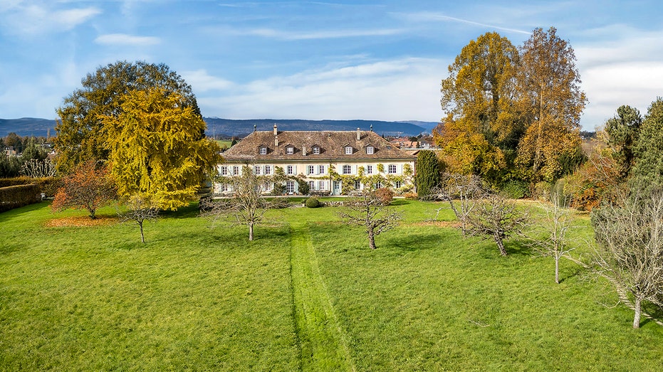 The villa sits on 40 acres of land filled with sprawling green fields and centuries-old trees.