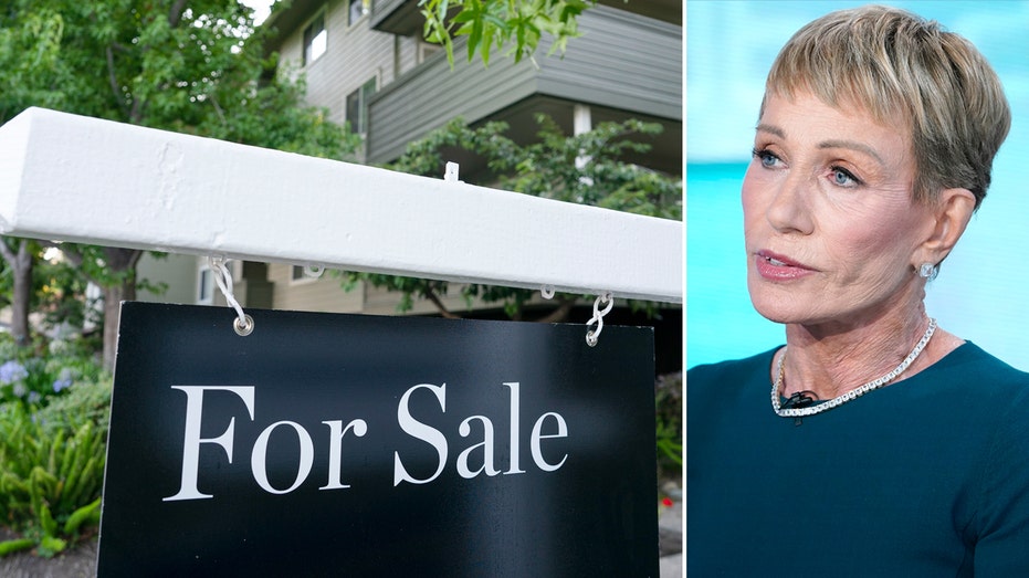Barbara Corcoran and home for sale sign