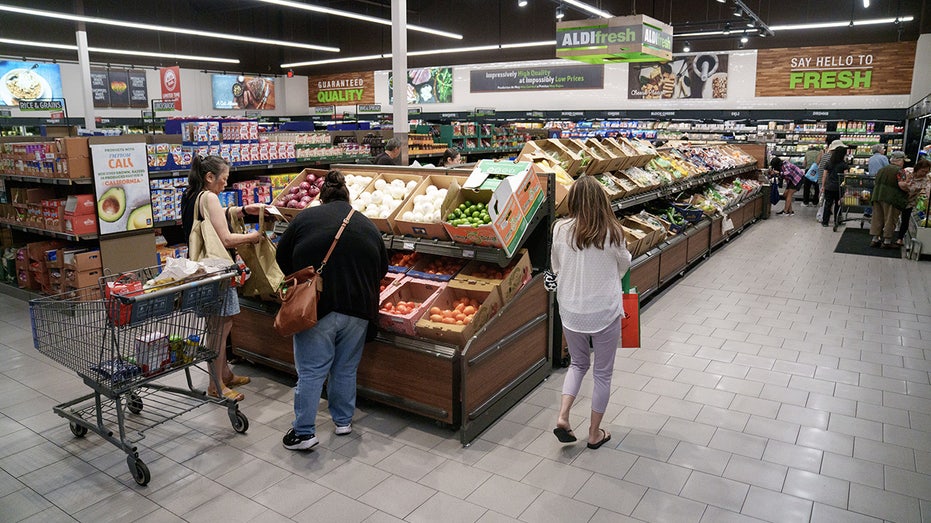 Aldi, shopper at the store