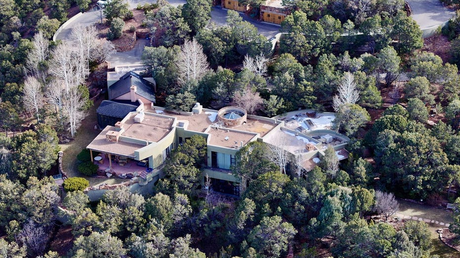 A view of Gene Hackman's home in Santa Fe, New Mexico