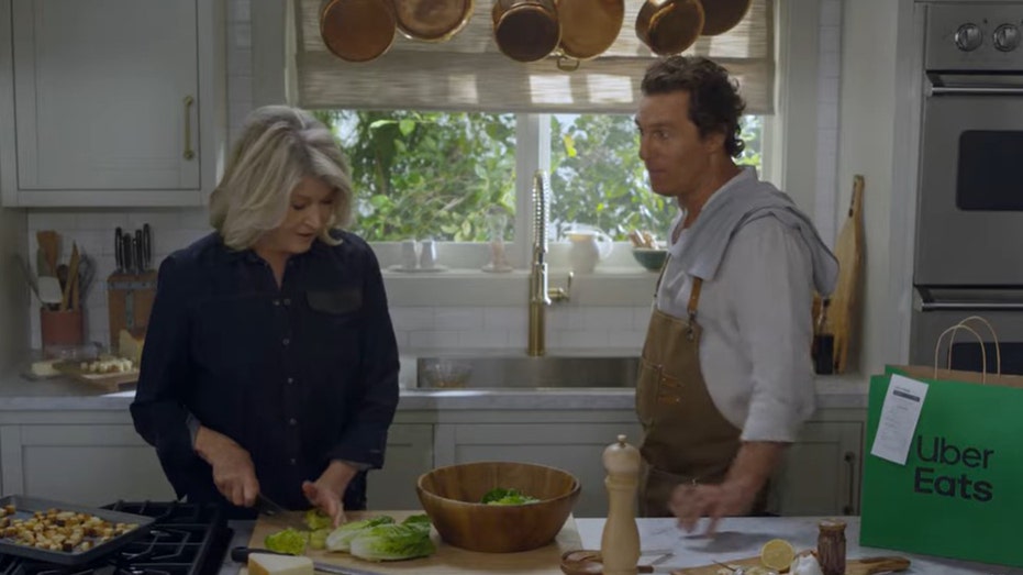 McConaughey and Stewart star together in an Uber Eats commercial.