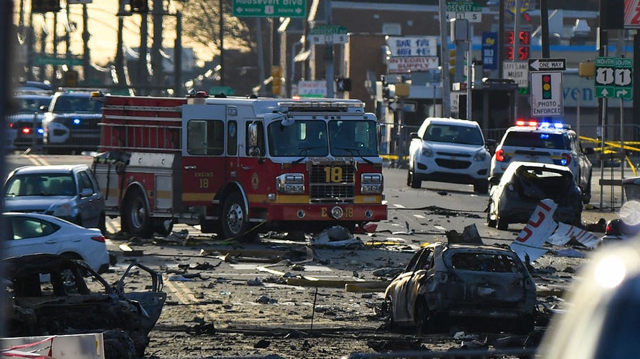 The scene of the crash of Philadelphia