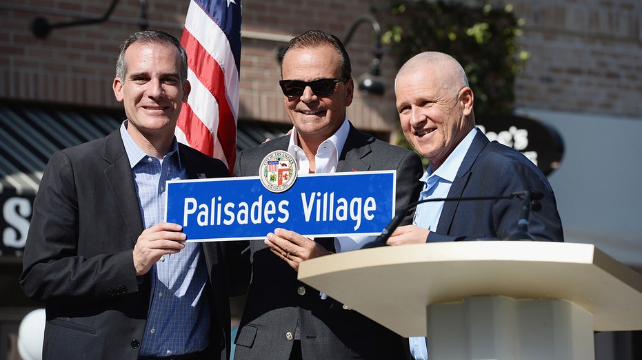 Eric Garcetti, Rick Caruso and Mike Bonin