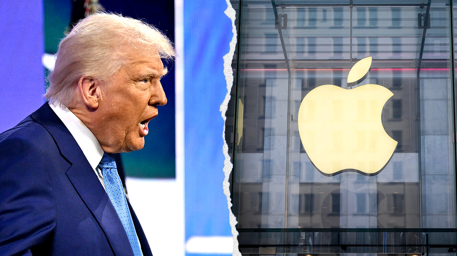 Donald Trump and Apple logo