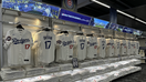 Shohei Ohtani jerseys up for sale at the Tokyo Dome.