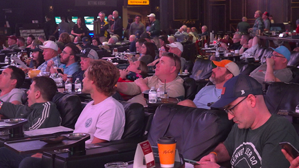 Fans travel in from all over to root for their favorite teams. 