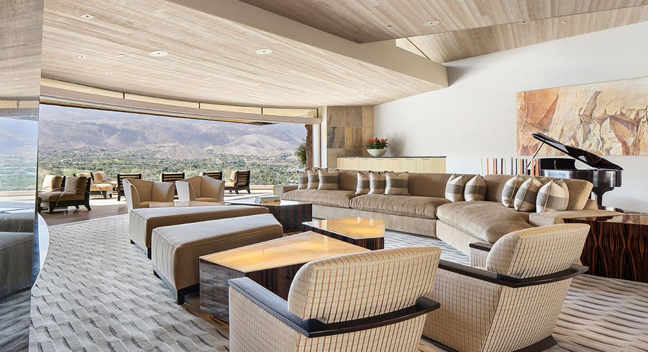 A living room within the home