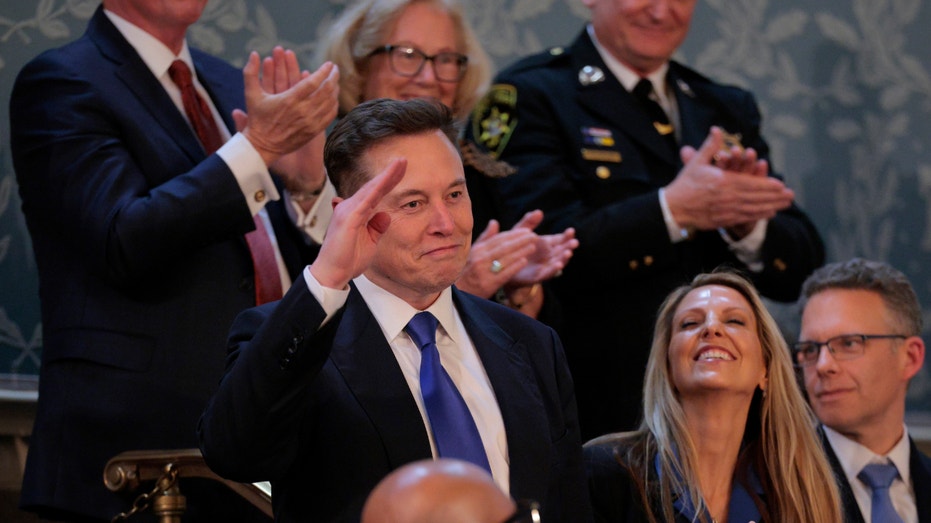 Elon Musk during Trump's congressional address