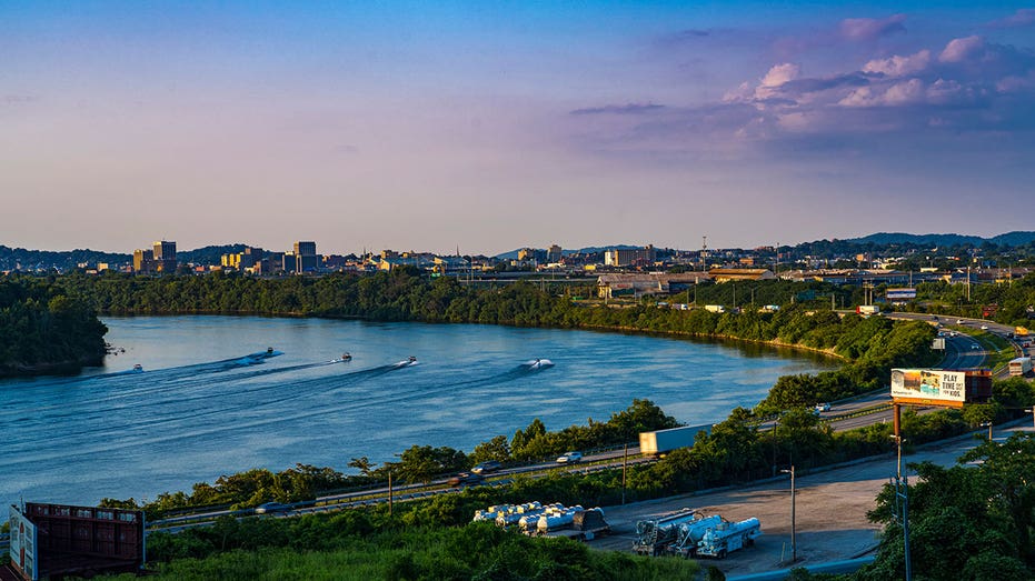 Drone view of Chattanooga and the Tennessee River, Tennessee . (Photo by: Joe Sohm/Visions of America/Universal Images Group via Getty Images)