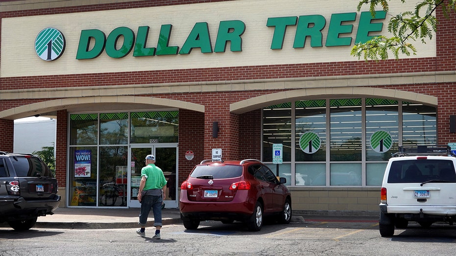 Customers shop at a Dollar Tree store