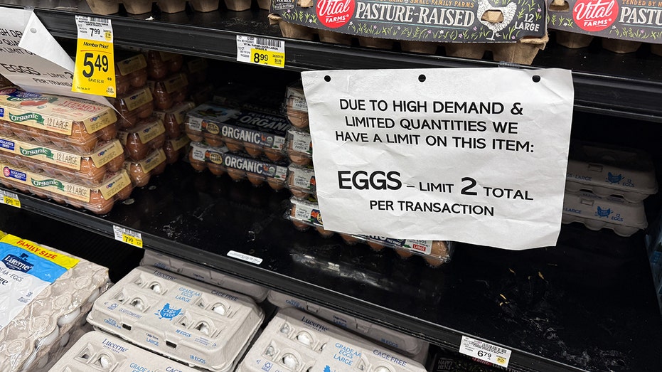 eggs on shelves