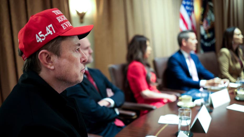 Elon Musk attends a Trump administration Cabinet meeting