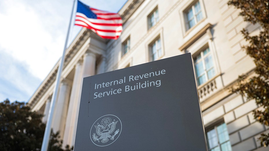 IRS and American flag