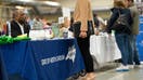 Attendees at a job and resource fair hosted by the Asheville Area Chamber of Commerce in partnership with NCWorks in Fletcher, North Carolina, US, on Wednesday, April 9, 2025. The Department of Labor is scheduled to release initial jobless claims figures on April 10.  - Fox Business News