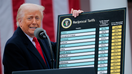 U.S. President Donald Trump holds up a chart of "reciprocal tariffs" while speaking during a “Make America Wealthy Again” trade announcement event in the Rose Garden at the White House on April 2, 2025 in Washington, DC. - Fox Business News