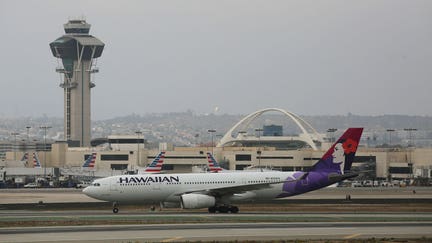 LOS ANGELES, CA - JUNE 28: Hawaiian Airlines A330 at Los Angeles International Airport on June 28, 2017 in Los Angeles, California. (Photo by FG/Bauer-Griffin/GC Images)