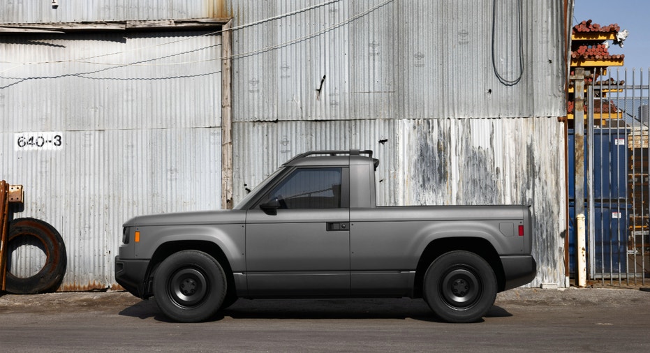 The Slate Auto electric vehicle in the standard pickup truck configuration.