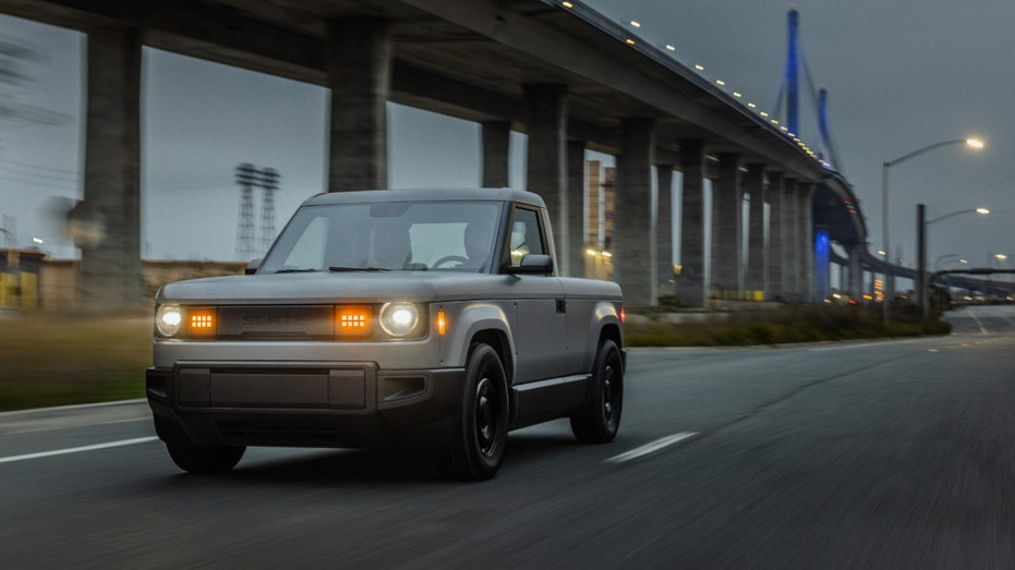 The Slate Auto electric vehicle in the standard pickup truck configuration.