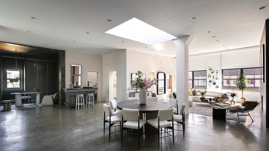 The home's open floorplan lends to easy access between all common areas of the home.