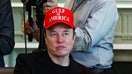 Tesla CEO Elon Musk wears a cap with the words &quot;Gulf of America&quot; as he attends a cabinet meeting held by President Donald Trump at the White House on Wednesday, April 30. 
