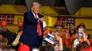 U.S. President Donald Trump speaks to supporters during a rally at the US Steel-Irvin Works on May 30, 2025 in West Mifflin, Pennsylvania. President Trump visits the steel factory after greenlighting the long-proposed merger between U.S. Steel and Tokyo-based Nippon Steel. - Fox Business News