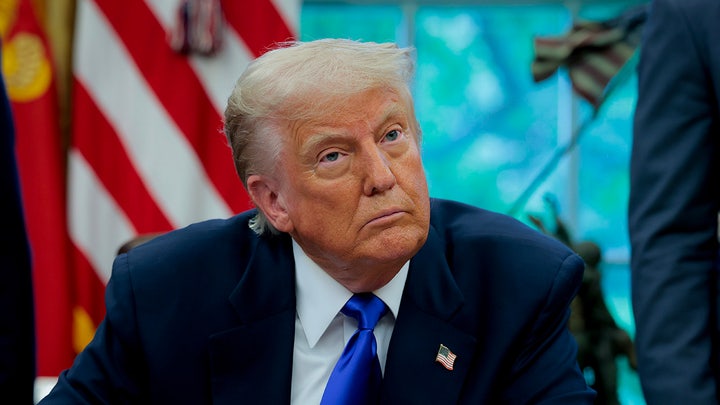 President Donald trump answering questions at the White House.