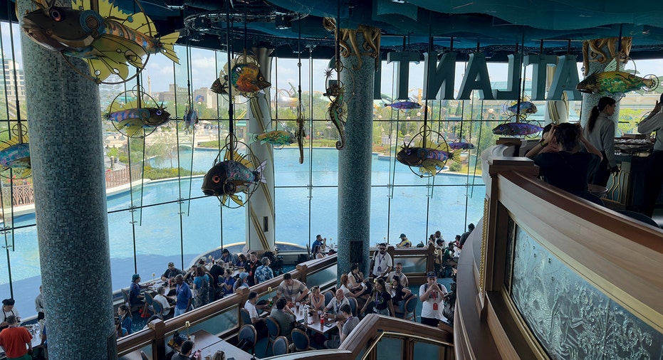 Inside Atlantic restaurant in Universal Epic Universe