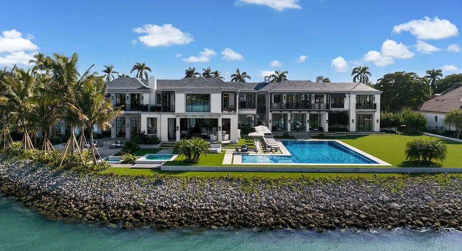 The home sits on the Naples Bay