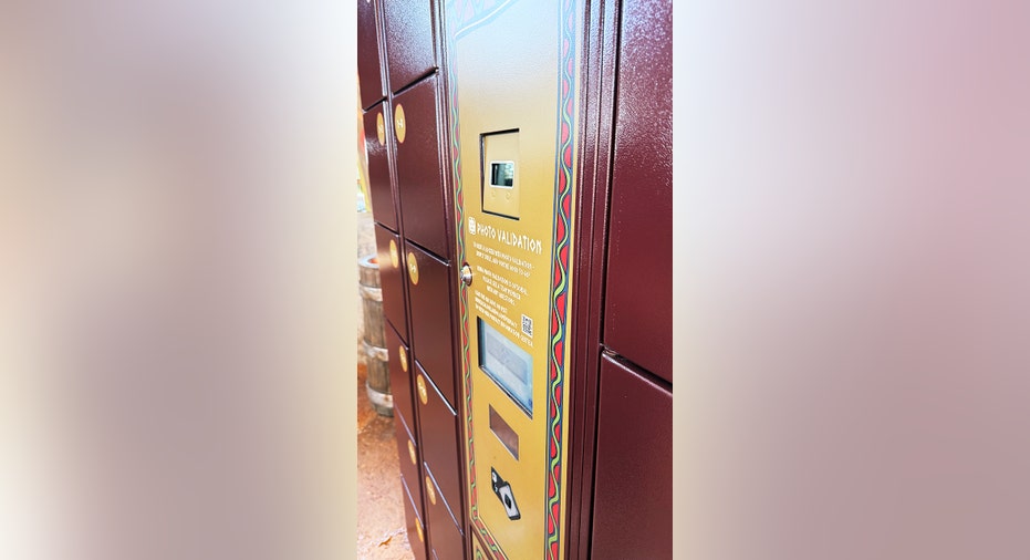 Face recognition locker at Universal Epic Universe