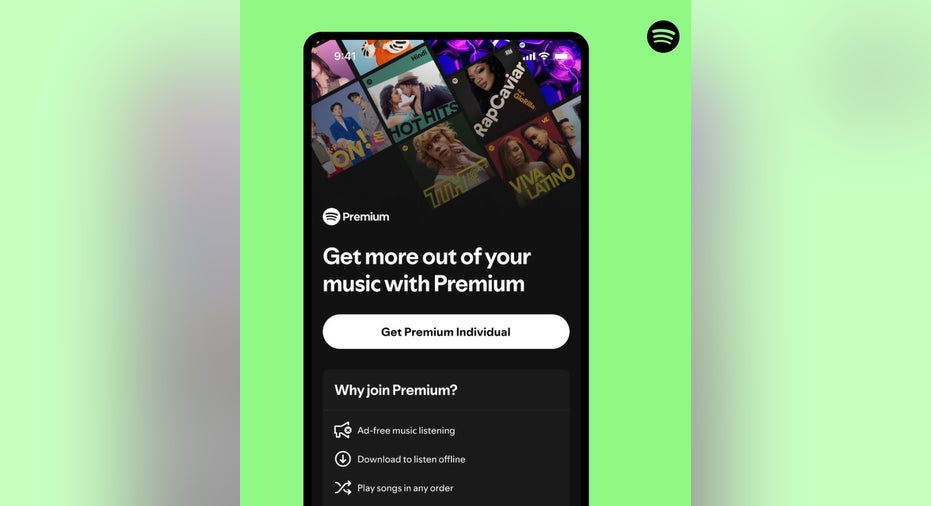 Screenshot of Spotify app