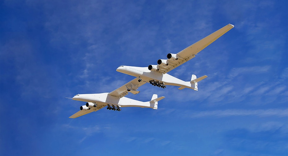 Stratolaunch's Roc aircraft that launches the company's Talon-A2 hypersonic vehicle.