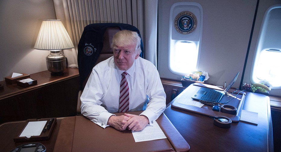 Donald Trump on Air Force One