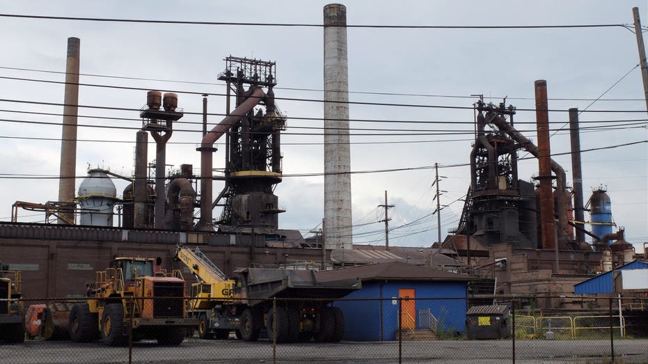 Idled blast furnaces at U.S. Steel